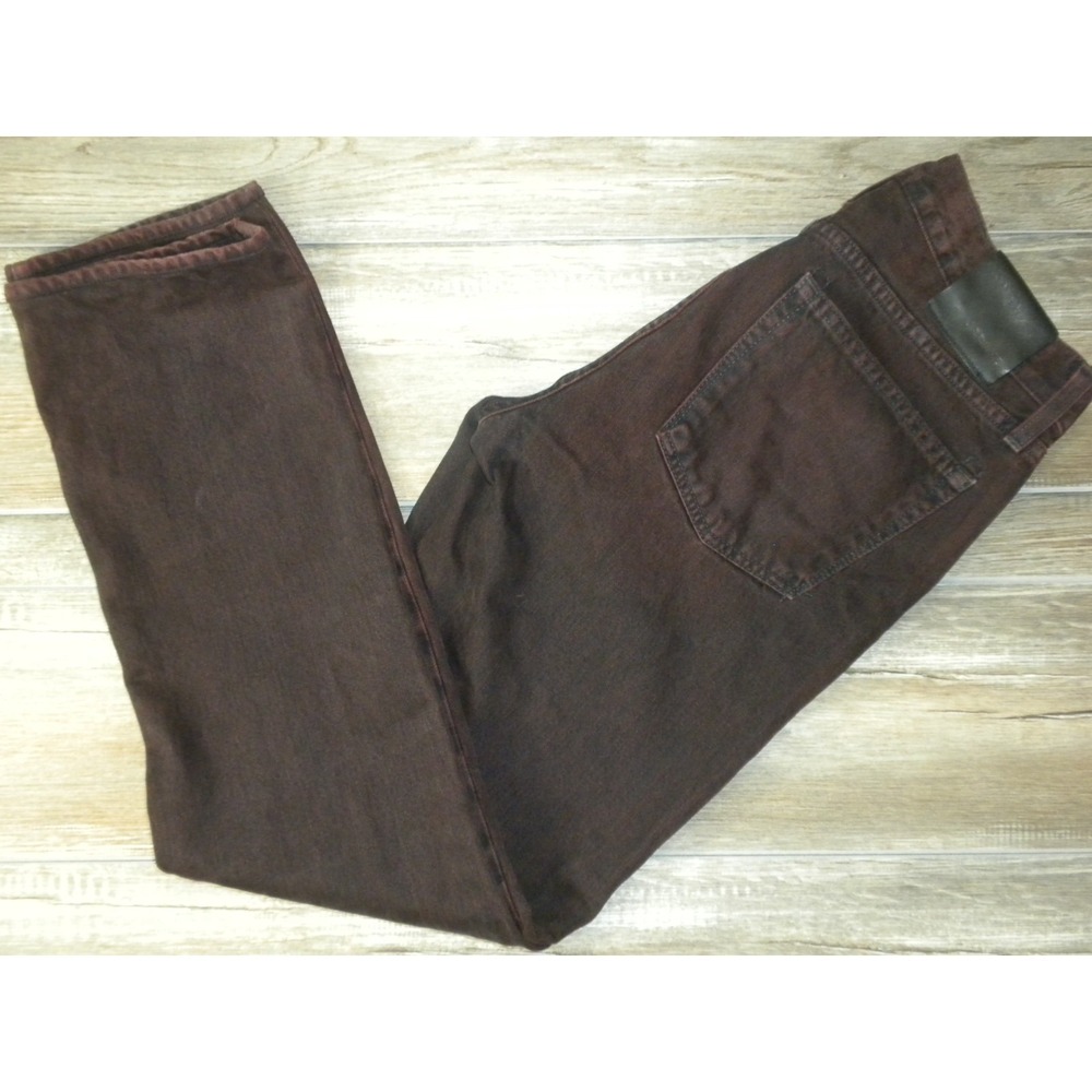 J Brand Tyler Jeans Mens 34x31 Oxblood Burgundy Perfect Slim Fit Tapered Sleek